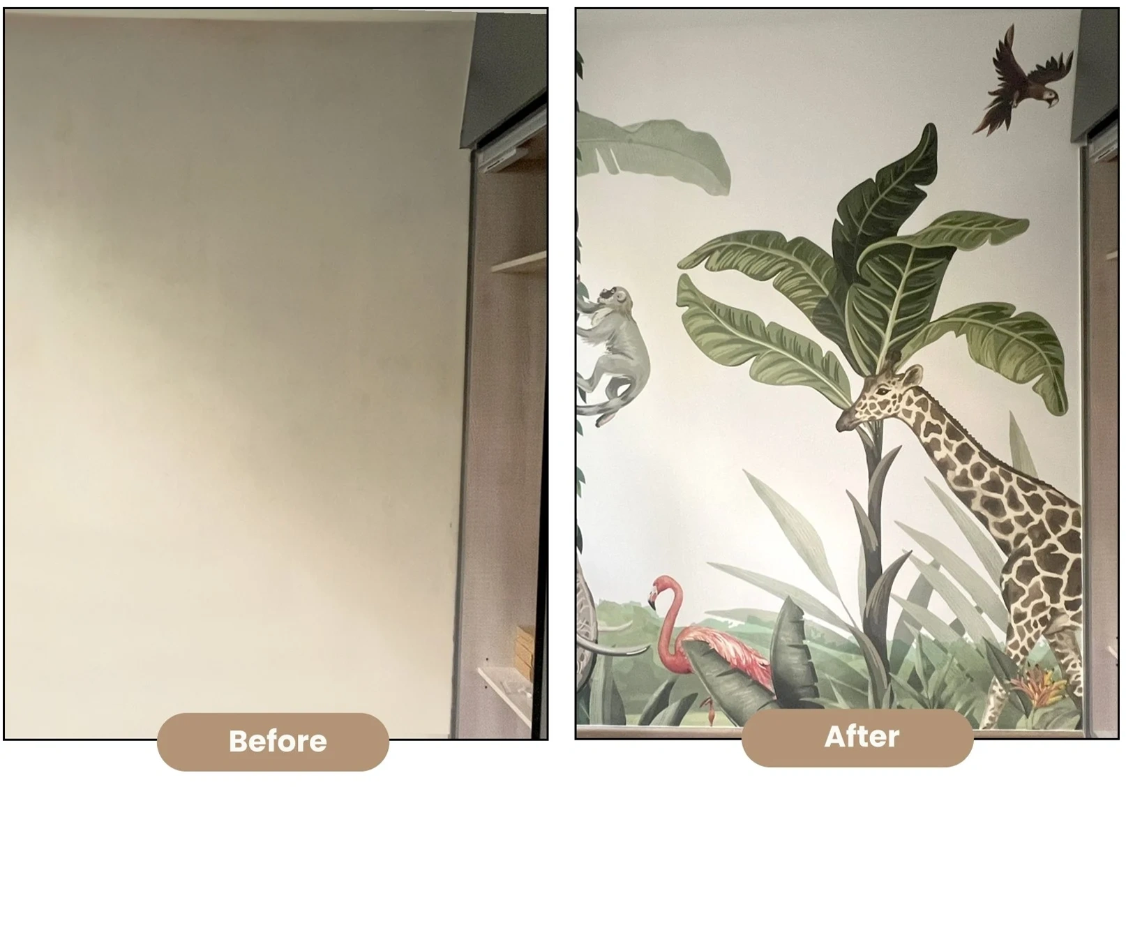 Giraffe Tropical Makover for Kids Room